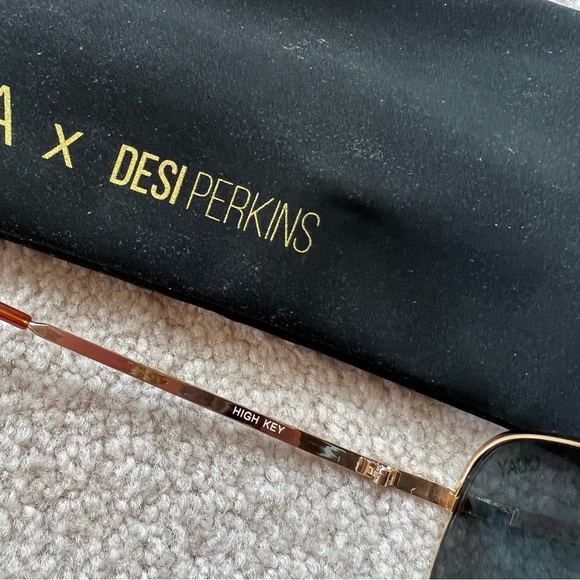 Quay Australia high key 62mm oversize aviator sunglasses quay x desi gold - Picture 8 of 12